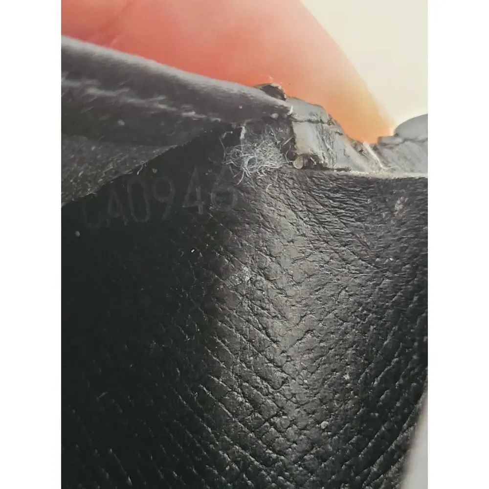 Vintage Louis Vuitton Men Black‎ Bi-Fold Leather Wallet Epi Retro Card Bill Coin